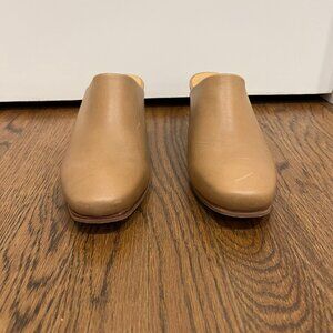 Nisolo All-Day Heeled Mule in Almond